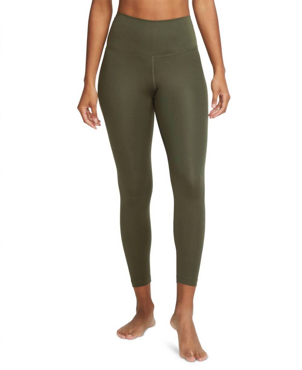 NEW NIKE yoga 7/8 length leggings in cargo khakimedium olive